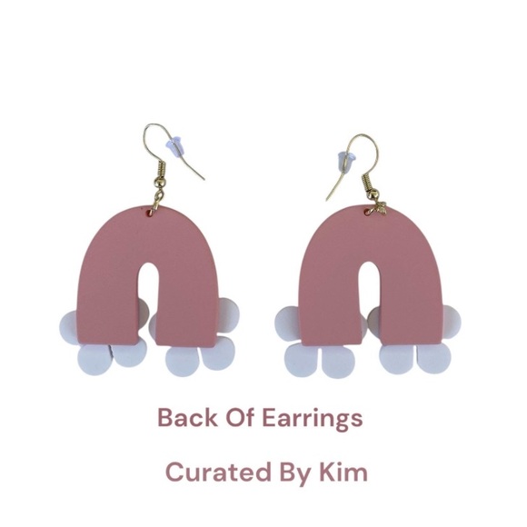 Colorful Rainbow Earrings with Flower Clouds. New Without Tags. - Picture 4 of 7